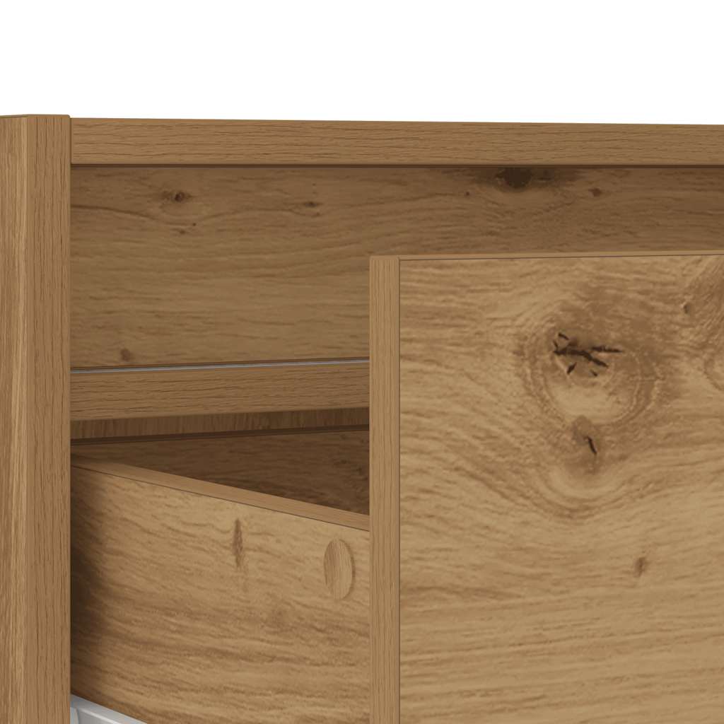 vidaXL Szafka pod TV z oświetleniem LED, dąb artisan, 75x35,5x25 cm