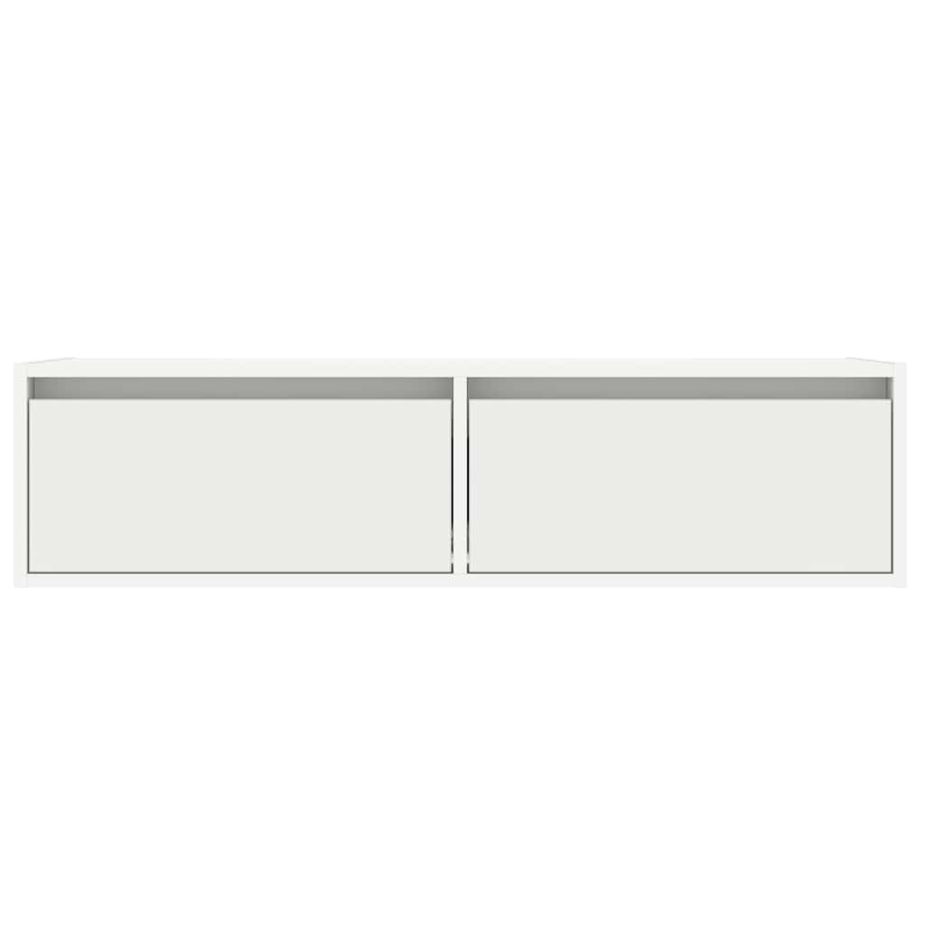 vidaXL Szafka pod TV z oświetleniem LED, biała, 100x35,5x25 cm