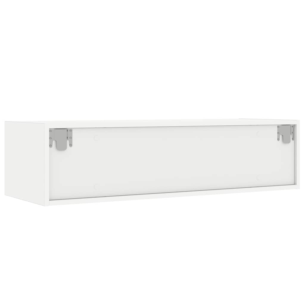 vidaXL Szafka pod TV z oświetleniem LED, biała, 100x35,5x25 cm