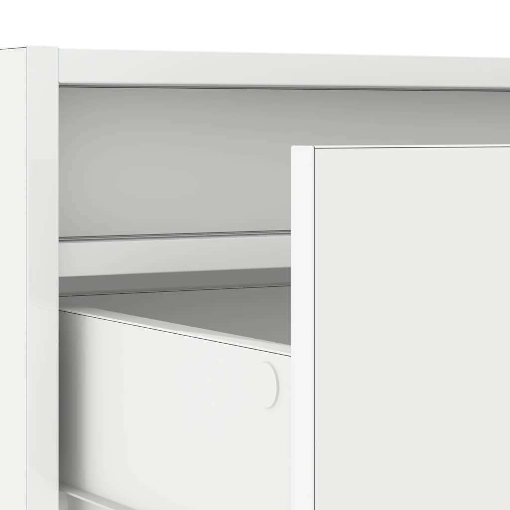 vidaXL Szafka pod TV z oświetleniem LED, biała, 100x35,5x25 cm