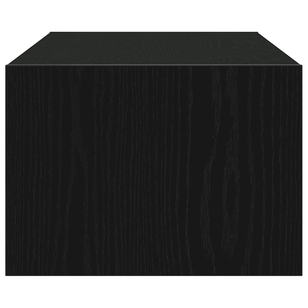 vidaXL Szafka pod TV z oświetleniem LED, czarna, 100x35,5x25 cm
