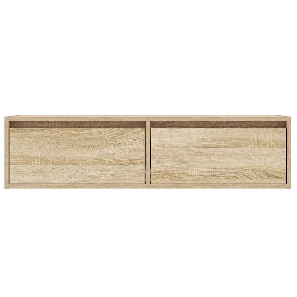 vidaXL Szafka pod TV z oświetleniem LED, dąb sonoma, 100x35,5x25 cm