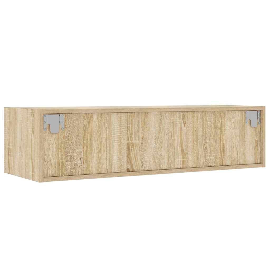 vidaXL Szafka pod TV z oświetleniem LED, dąb sonoma, 100x35,5x25 cm