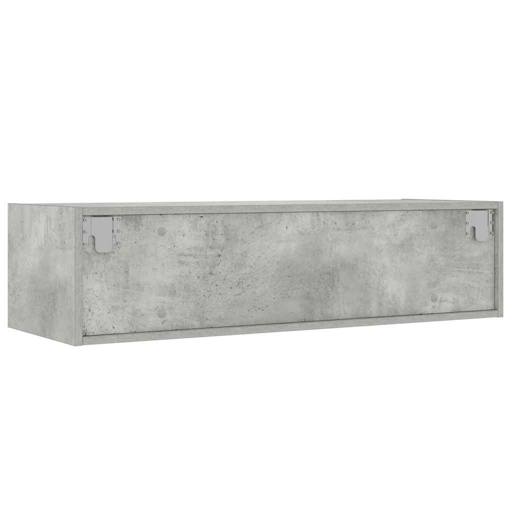 vidaXL Szafka pod TV z LED, szarość betonu, 100x35,5x25 cm
