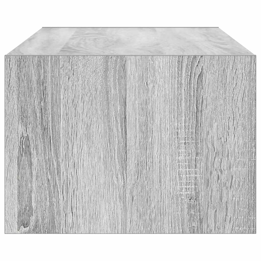 vidaXL Szafka pod TV z LED, szary dąb sonoma, 100x35,5x25 cm