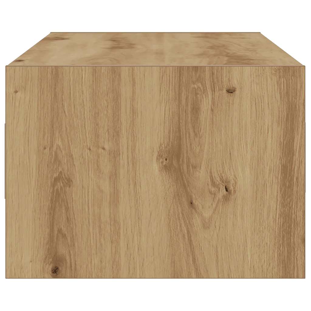 vidaXL Szafka pod TV z oświetleniem LED, dąb artisan, 100x35,5x25 cm