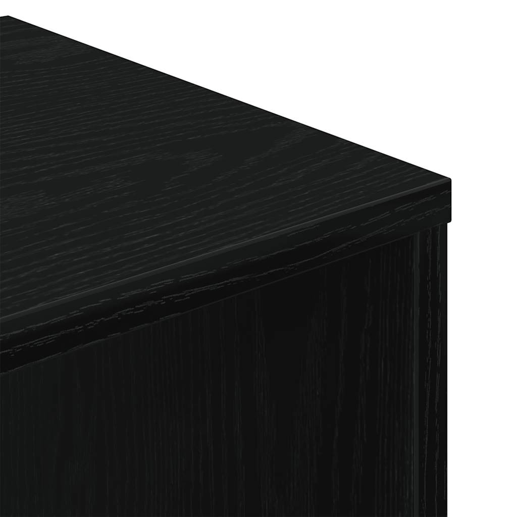 vidaXL Regał na książki, czarny, 34x31x112 cm, materiał drewnopochodny