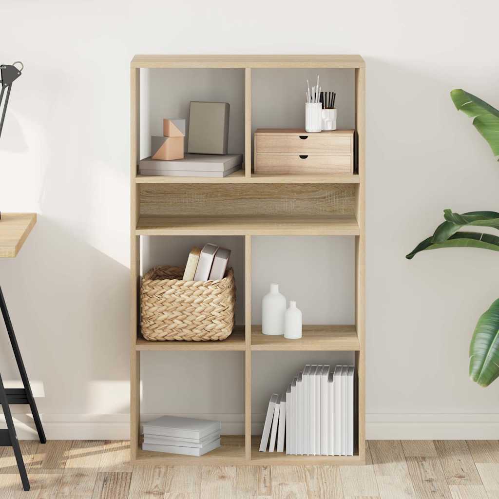 vidaXL Regał na książki, Sonoma Oak, materiał drewnopochodny
