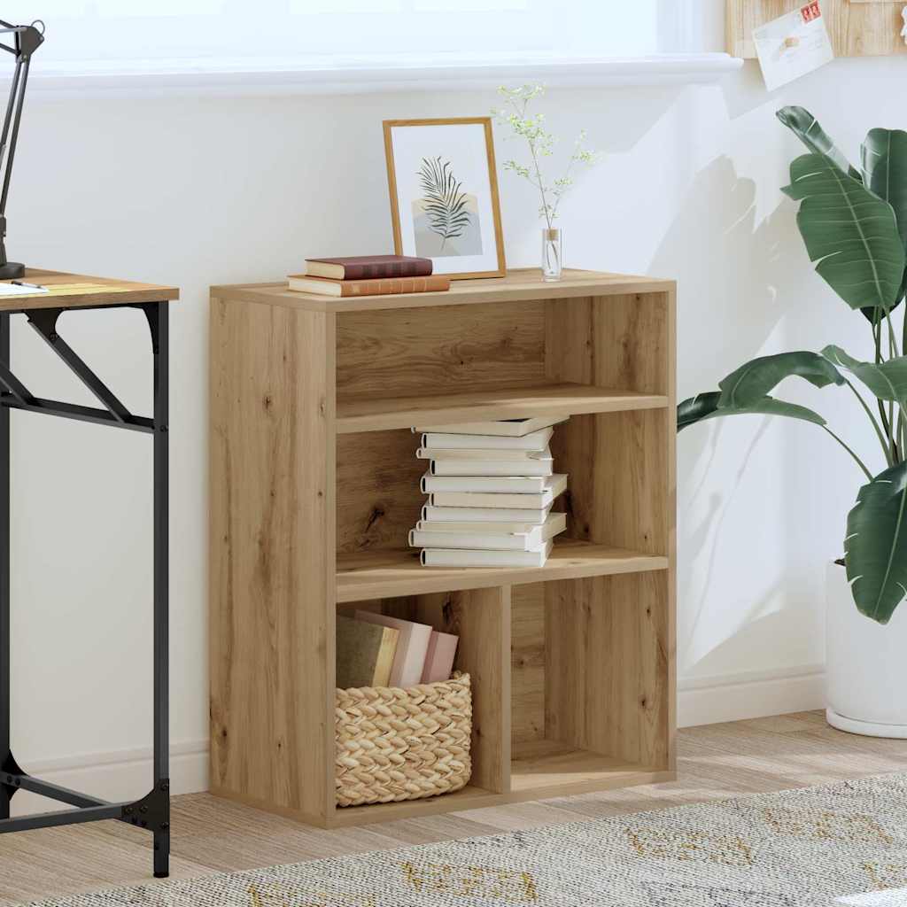 vidaXL Regał na książki, dąb artisan, materiał drewnopochodny