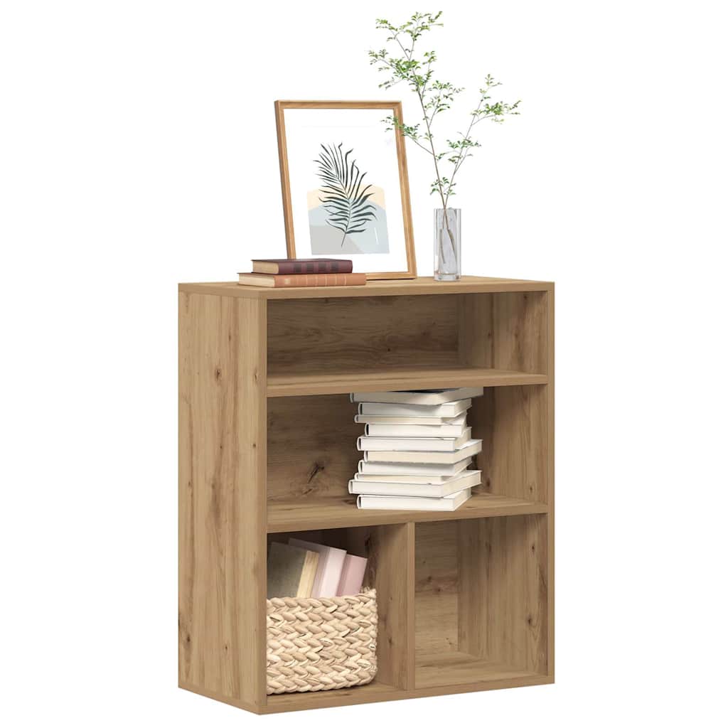 vidaXL Regał na książki, dąb artisan, materiał drewnopochodny