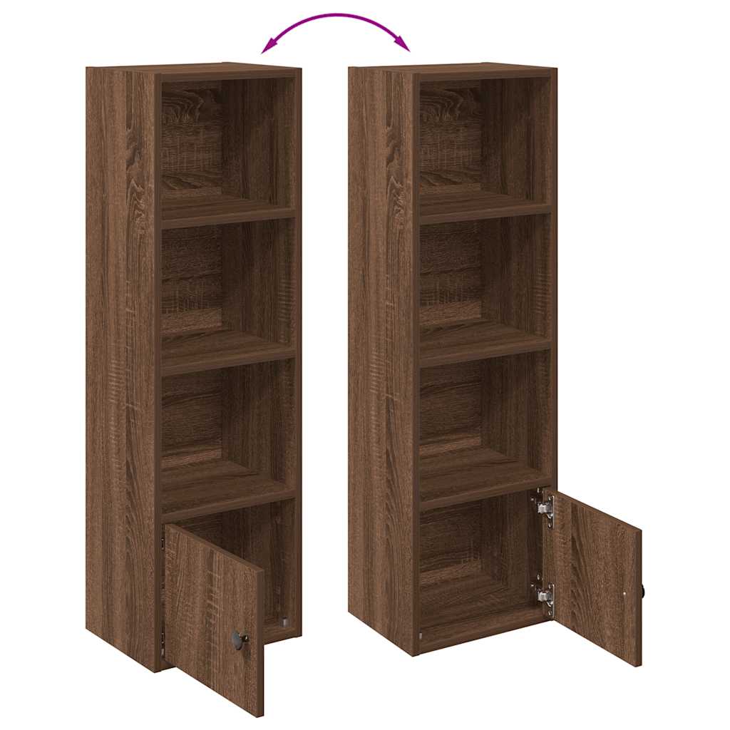 vidaXL Regał, brązowy dąb, 31x24x102 cm, materiał drewnopochodny