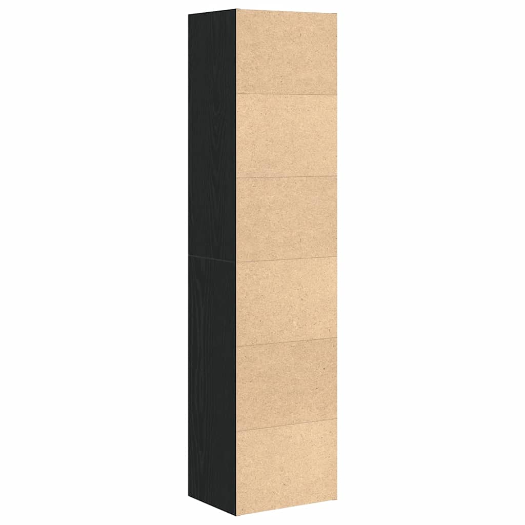 vidaXL Regał, czarny, 31x24x127 cm, materiał drewnopochodny