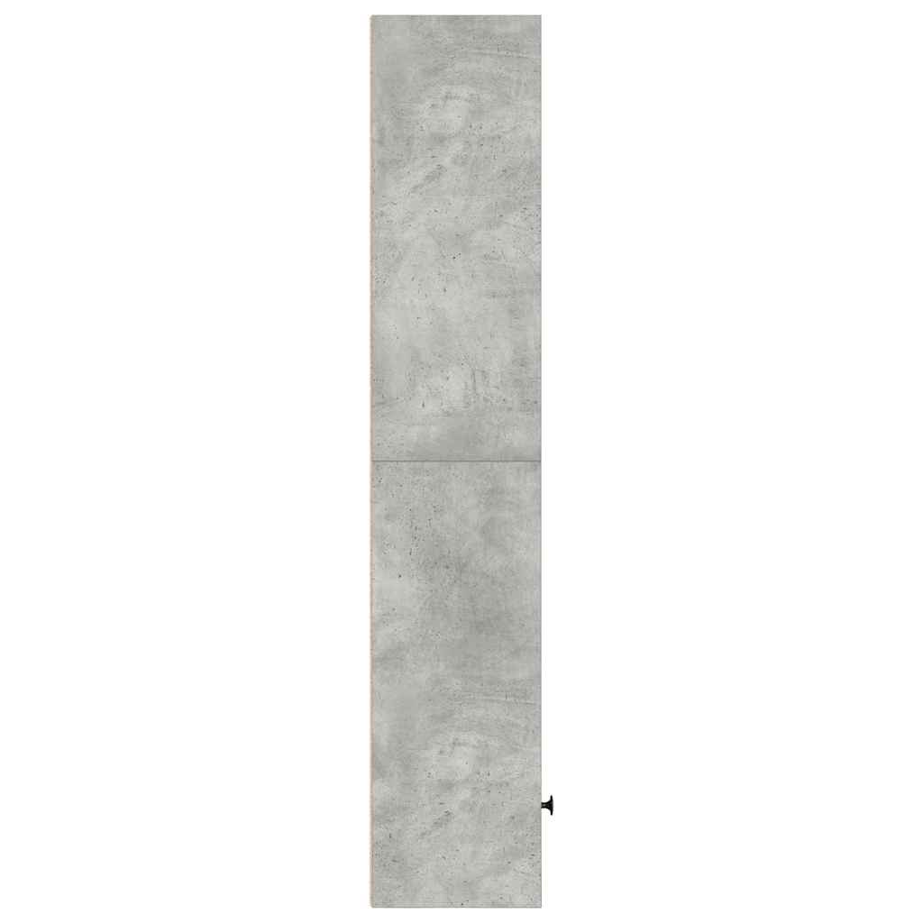 vidaXL Regał, szarość betonu, 31x24x127 cm, materiał drewnopochodny