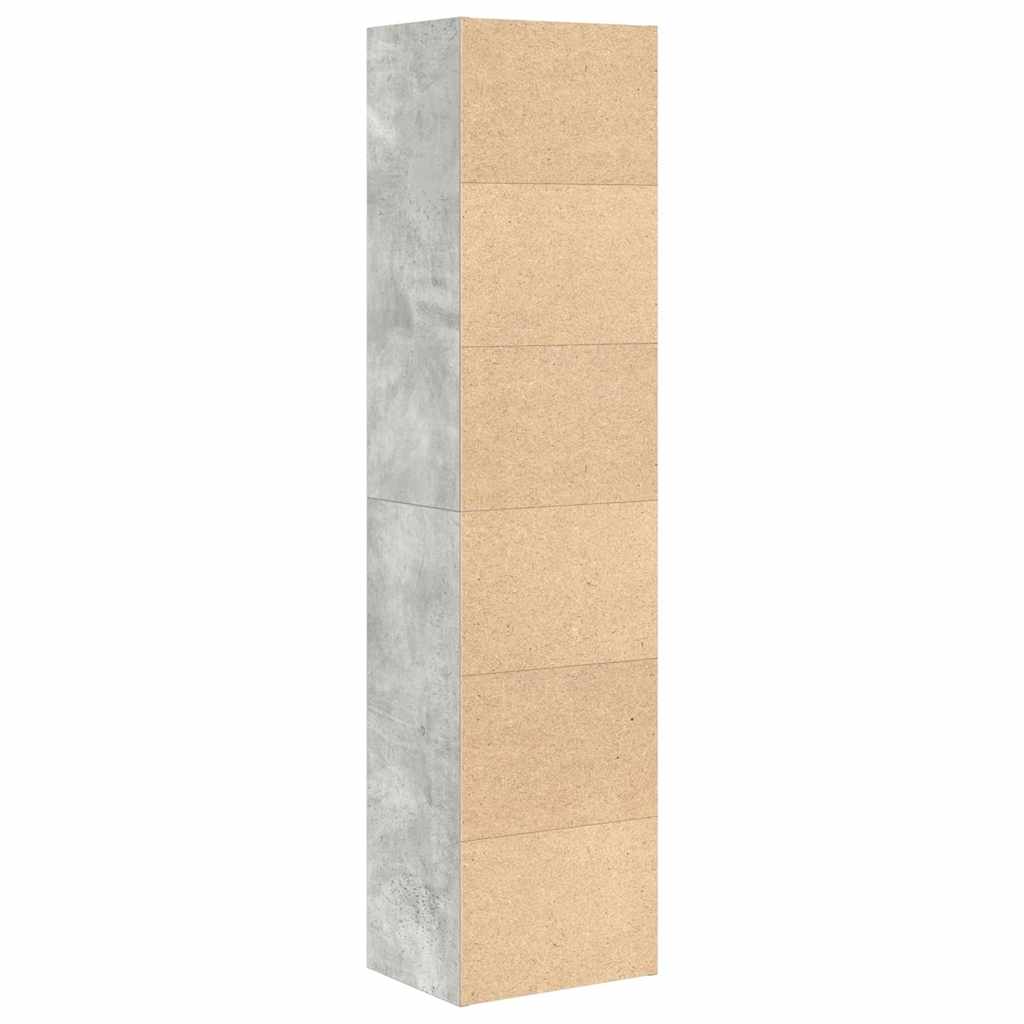 vidaXL Regał, szarość betonu, 31x24x127 cm, materiał drewnopochodny
