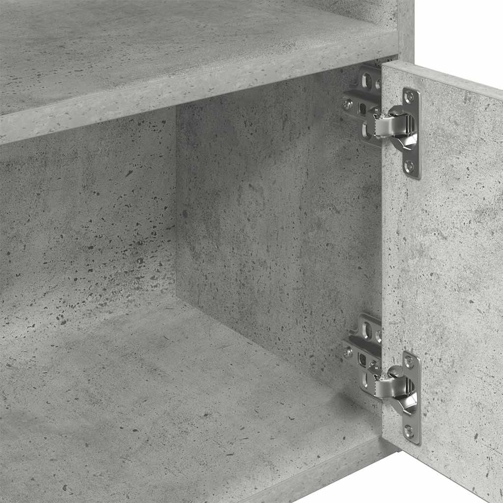 vidaXL Regał, szarość betonu, 31x24x127 cm, materiał drewnopochodny