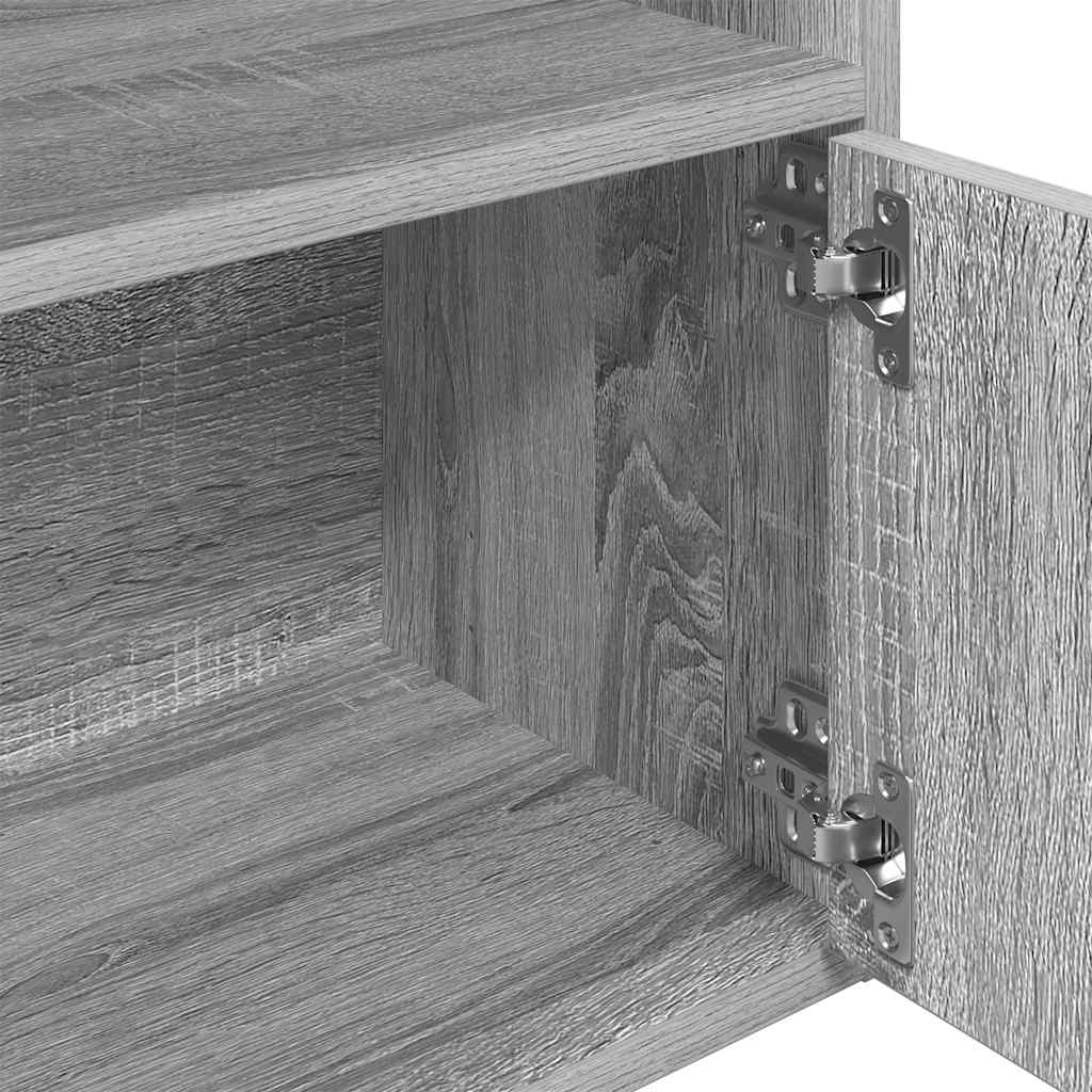 vidaXL Regał, szary dąb sonoma, 31x24x127 cm, materiał drewnopochodny