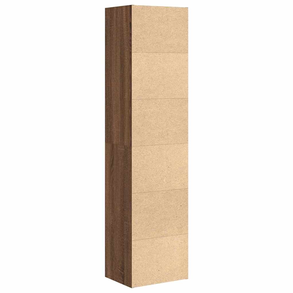 vidaXL Regał, brązowy dąb, 31x24x127 cm, materiał drewnopochodny