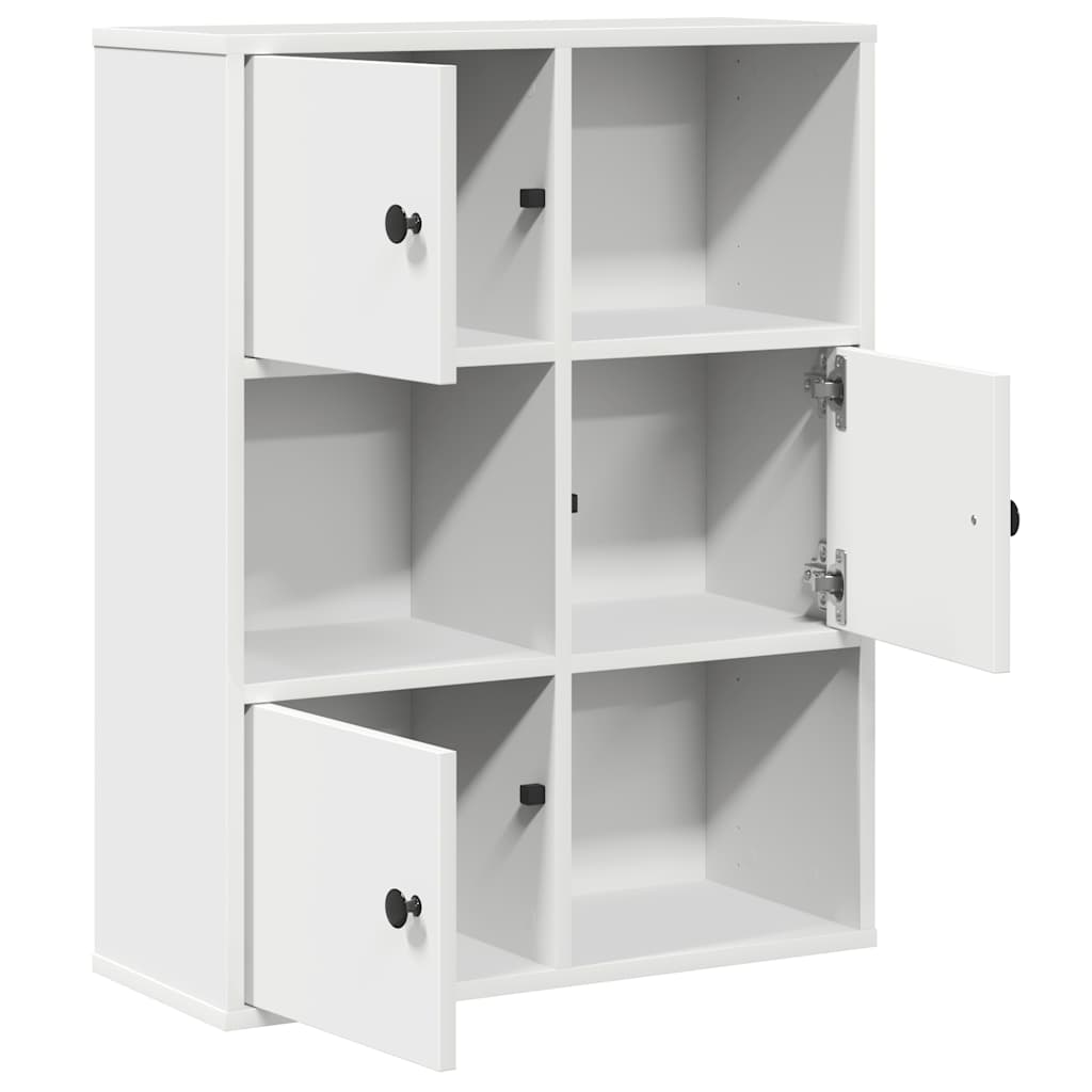 vidaXL Regał, biały, 60x24x76,5 cm, materiał drewnopochodny