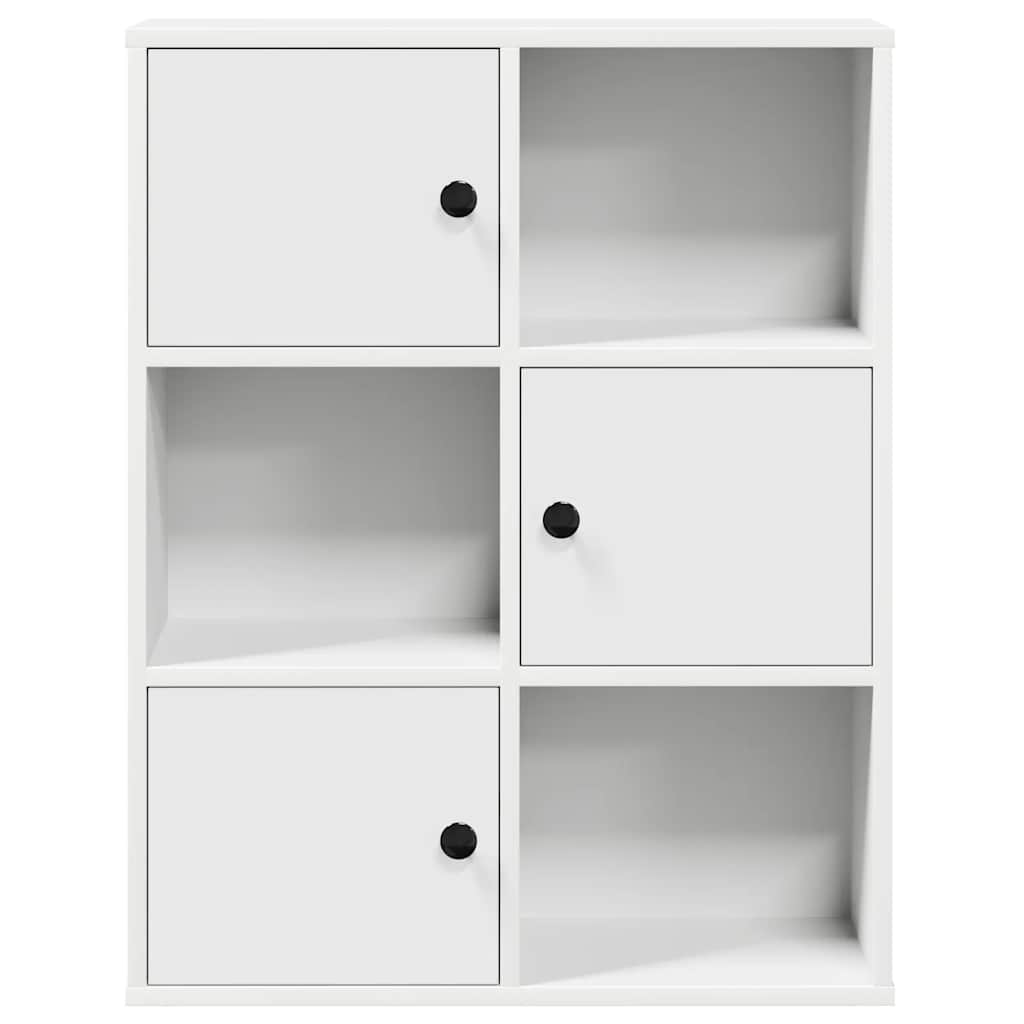 vidaXL Regał, biały, 60x24x76,5 cm, materiał drewnopochodny