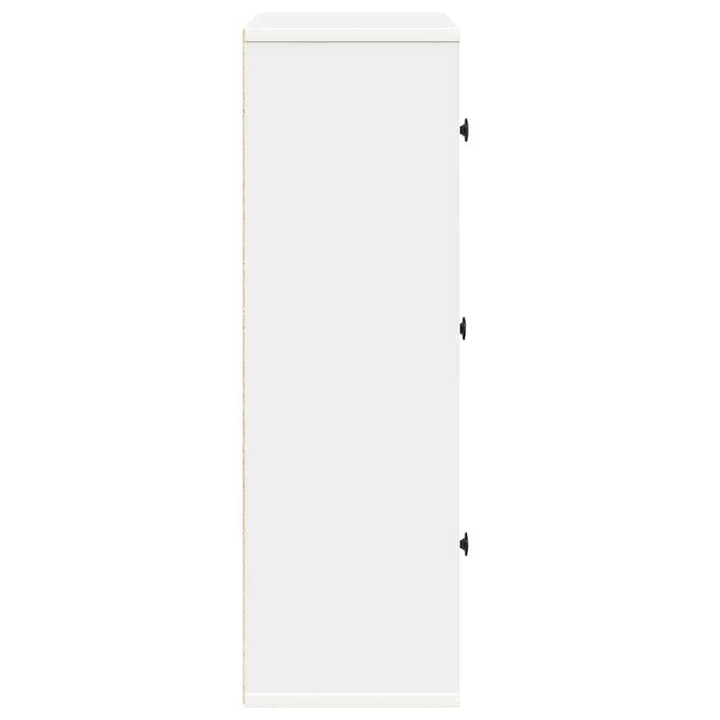 vidaXL Regał, biały, 60x24x76,5 cm, materiał drewnopochodny
