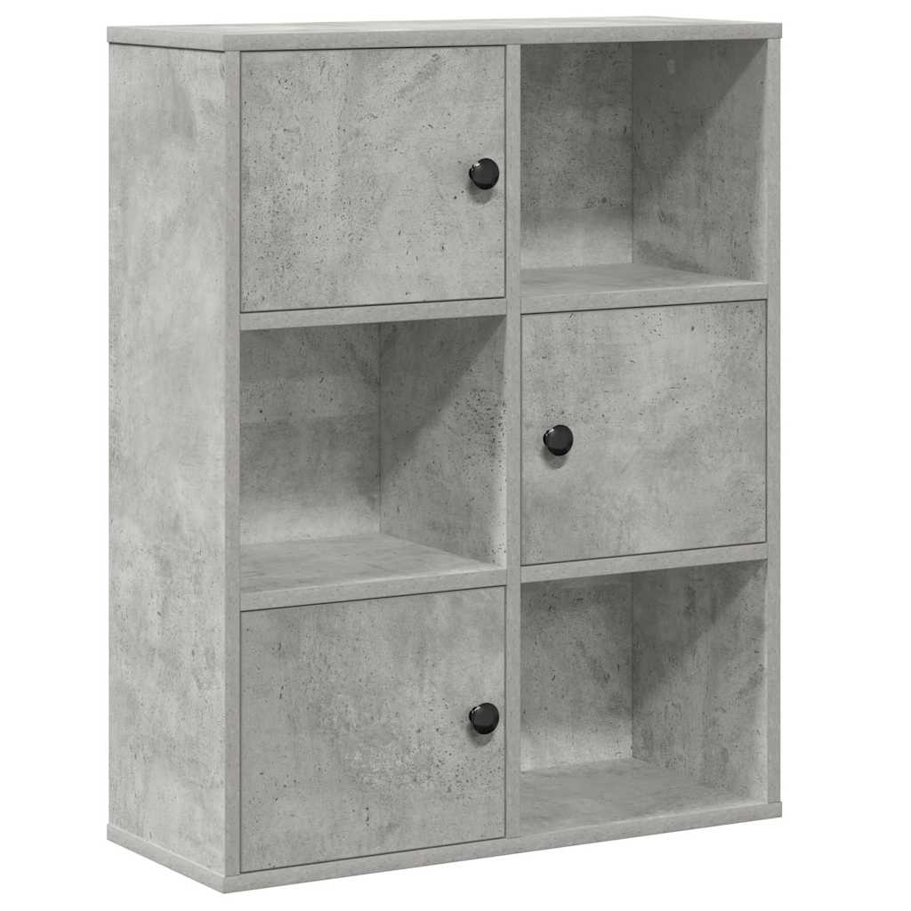 vidaXL Regał, szarość betonu, 60x24x76,5 cm, materiał drewnopochodny