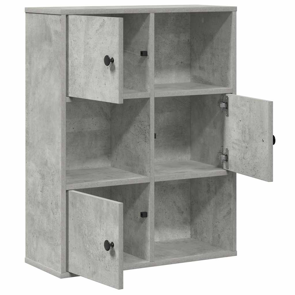 vidaXL Regał, szarość betonu, 60x24x76,5 cm, materiał drewnopochodny