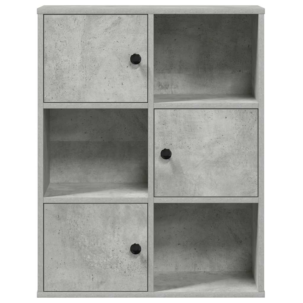 vidaXL Regał, szarość betonu, 60x24x76,5 cm, materiał drewnopochodny
