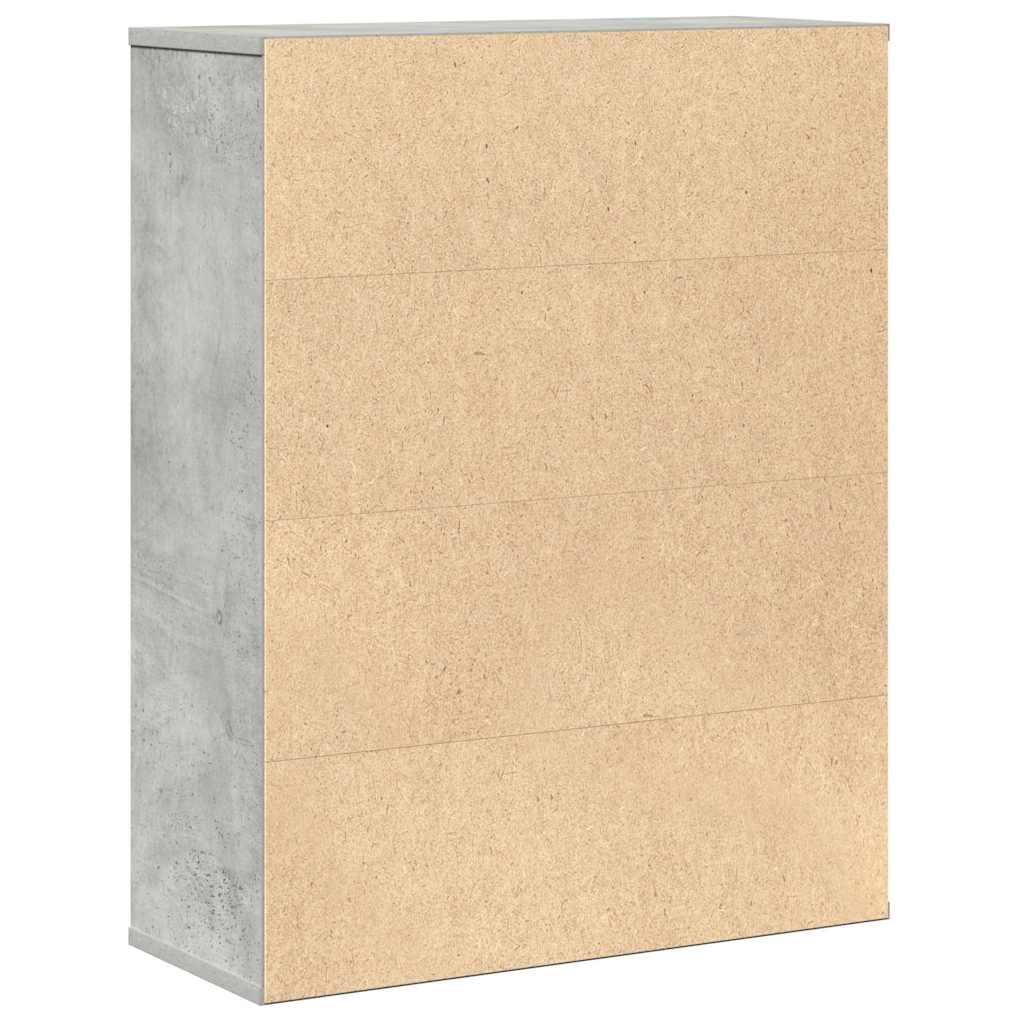 vidaXL Regał, szarość betonu, 60x24x76,5 cm, materiał drewnopochodny