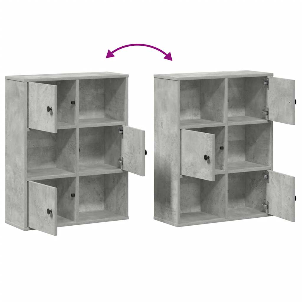 vidaXL Regał, szarość betonu, 60x24x76,5 cm, materiał drewnopochodny