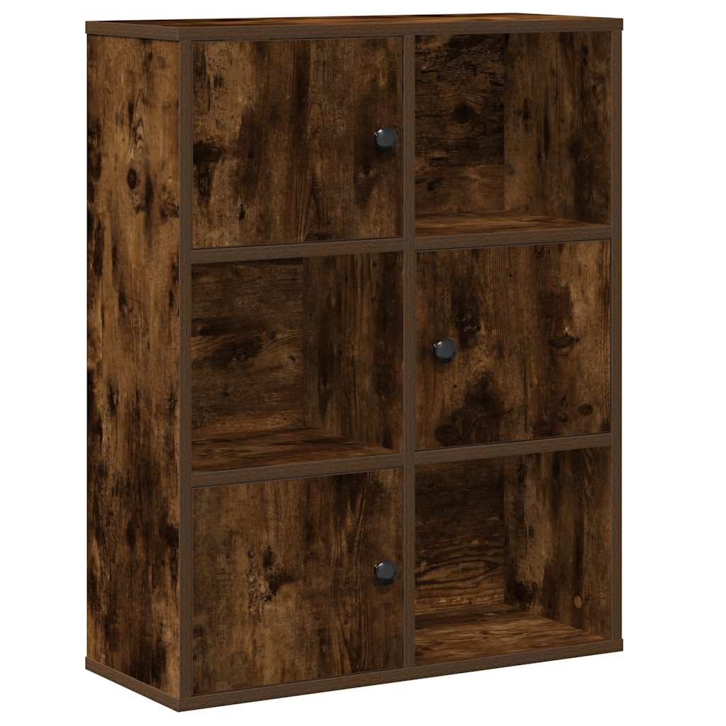 vidaXL Regał, przydymiony dąb, 60x24x76,5 cm, materiał drewnopochodny