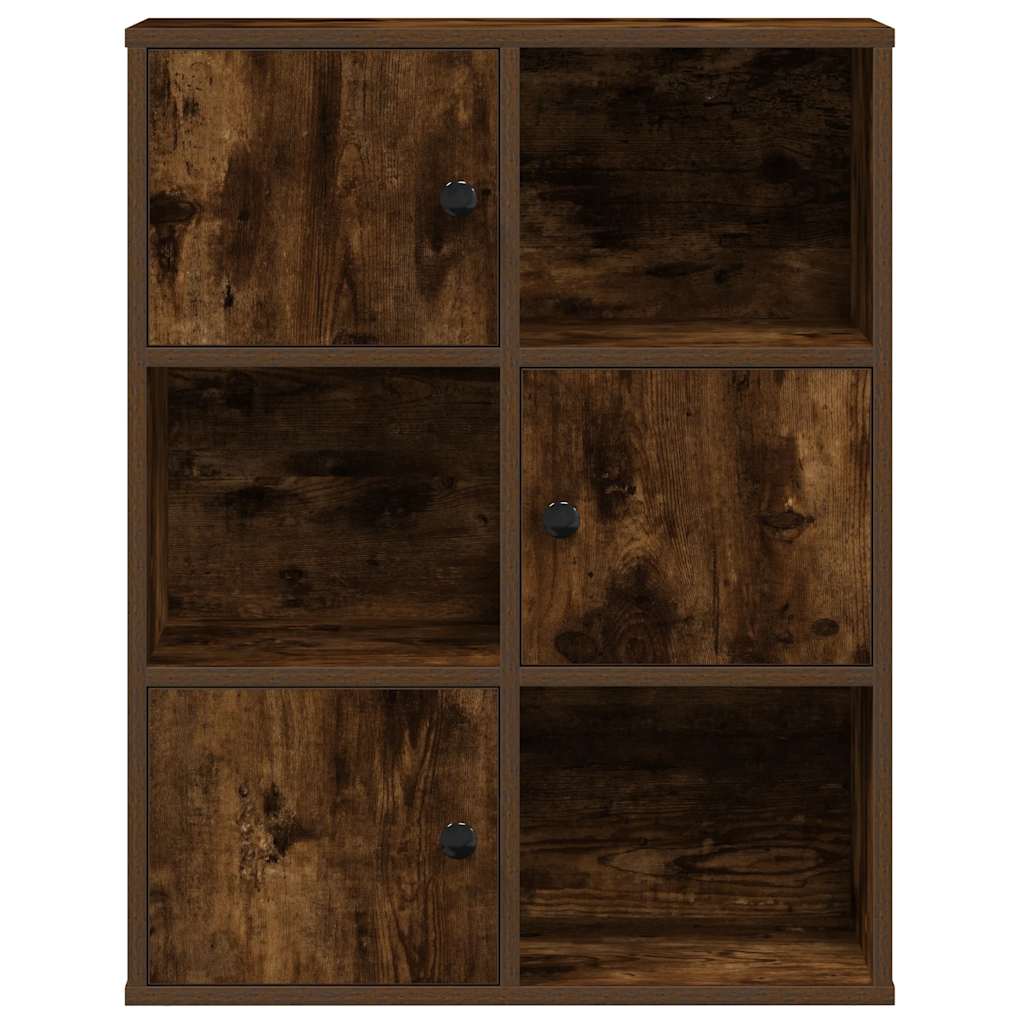 vidaXL Regał, przydymiony dąb, 60x24x76,5 cm, materiał drewnopochodny