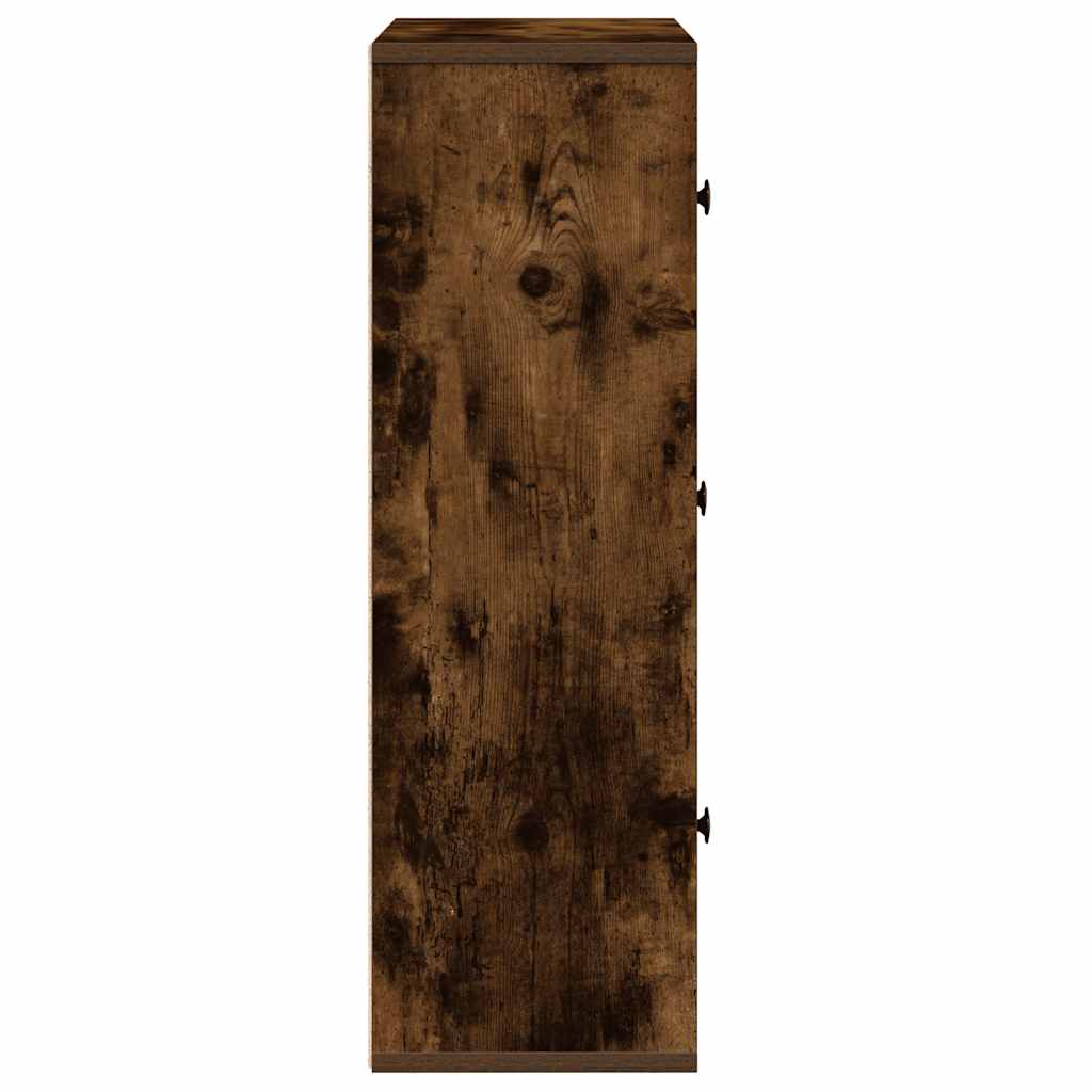 vidaXL Regał, przydymiony dąb, 60x24x76,5 cm, materiał drewnopochodny