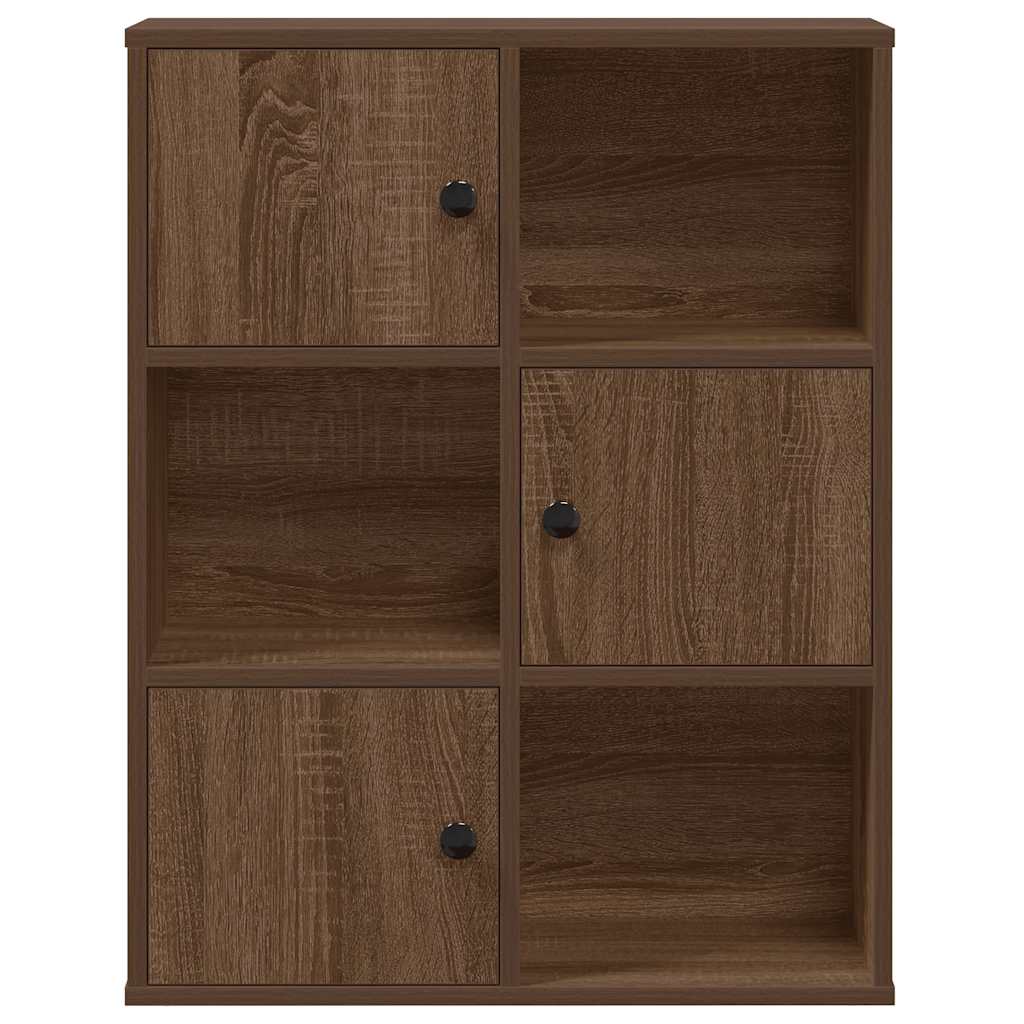 vidaXL Regał, brązowy dąb, 60x24x76,5 cm, materiał drewnopochodny