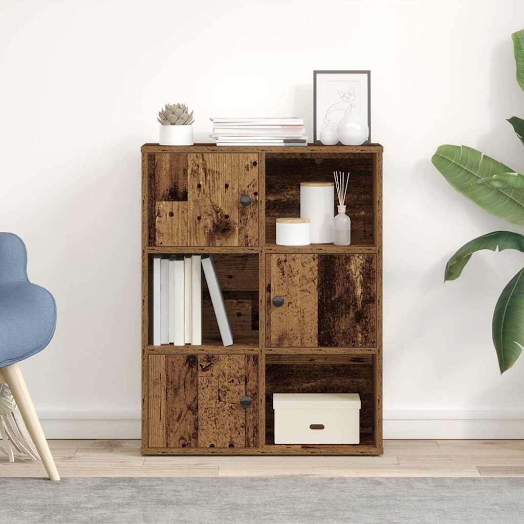 vidaXL Regał, stare drewno, 60x24x76,5 cm, materiał drewnopochodny