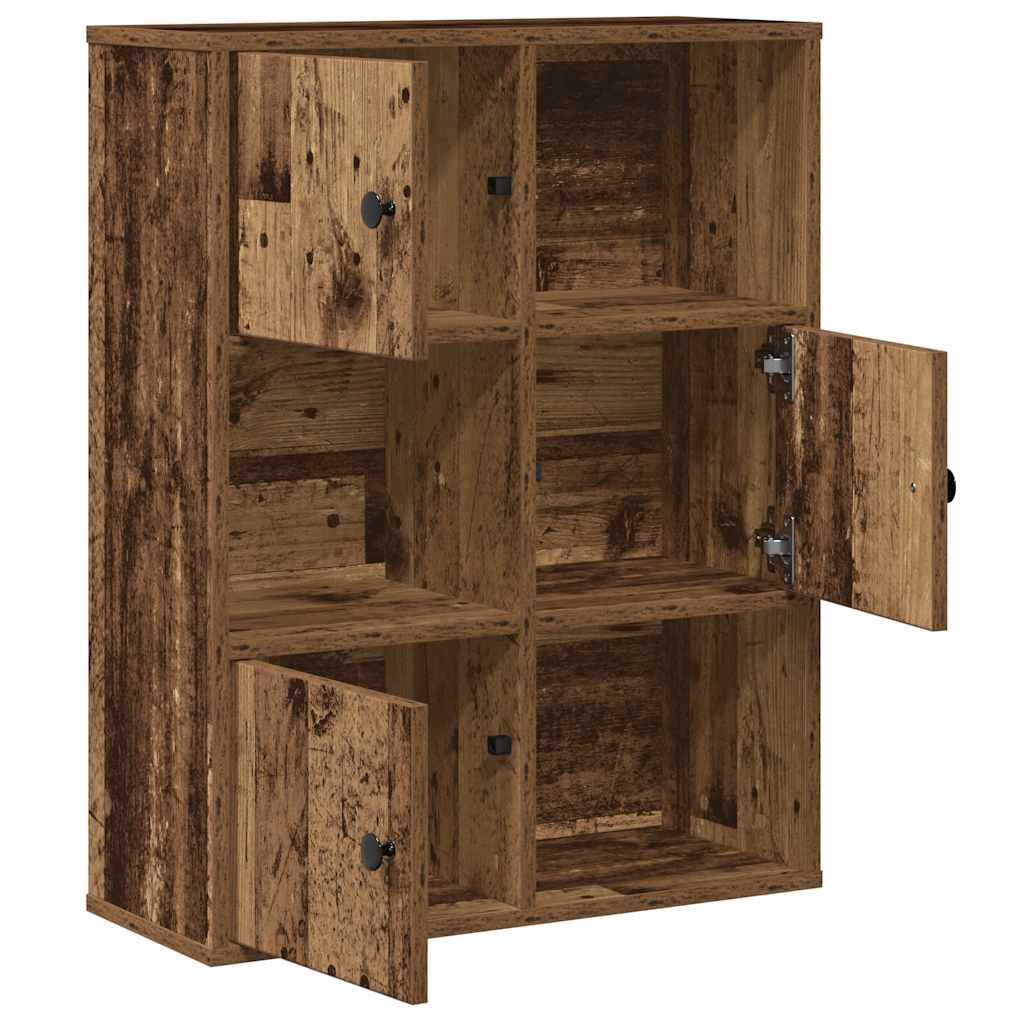 vidaXL Regał, stare drewno, 60x24x76,5 cm, materiał drewnopochodny
