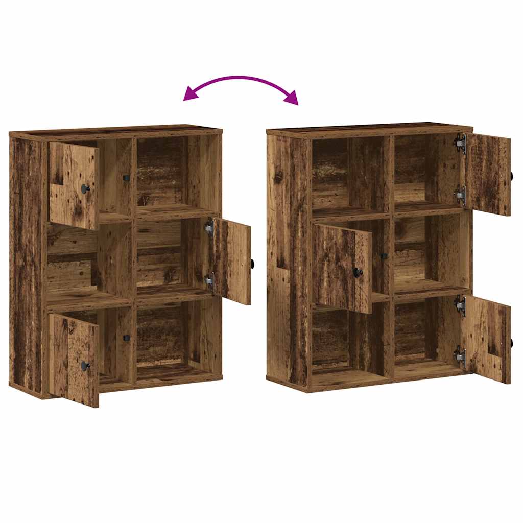 vidaXL Regał, stare drewno, 60x24x76,5 cm, materiał drewnopochodny