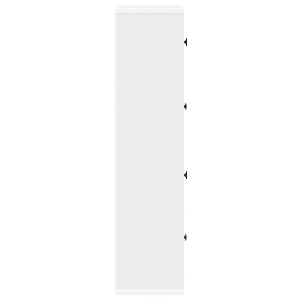 vidaXL Regał, biały, 60x24x101,5 cm, materiał drewnopochodny
