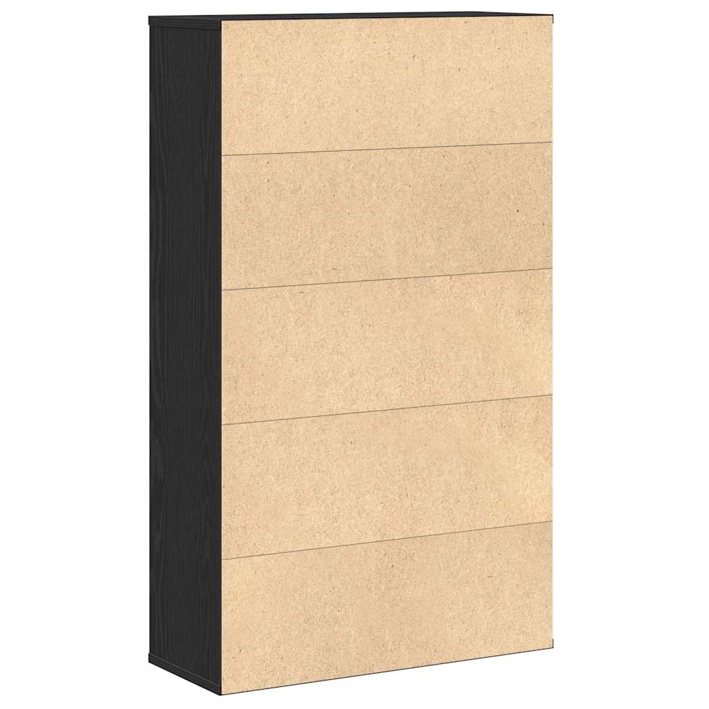 vidaXL Regał, czarny, 60x24x101,5 cm, materiał drewnopochodny