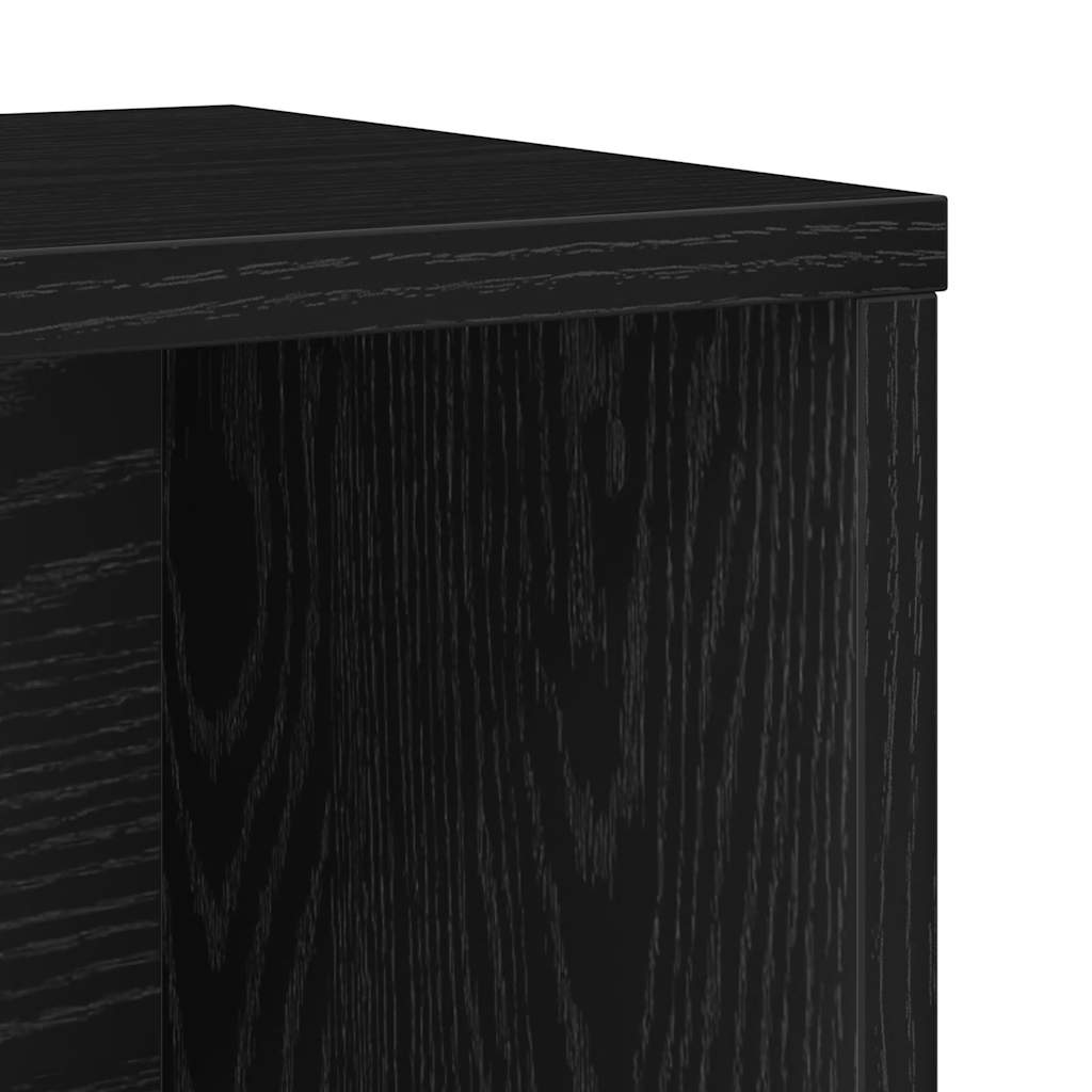 vidaXL Regał, czarny, 60x24x101,5 cm, materiał drewnopochodny