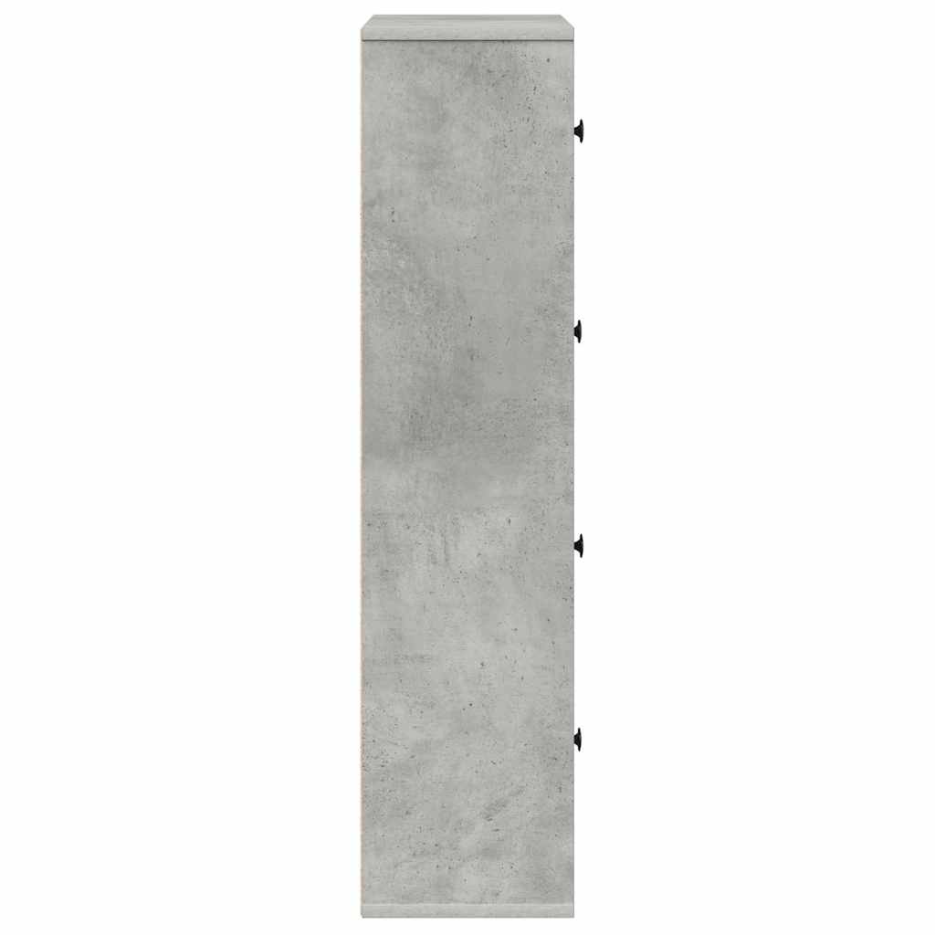 vidaXL Regał, szarość betonu, 60x24x101,5 cm, materiał drewnopochodny