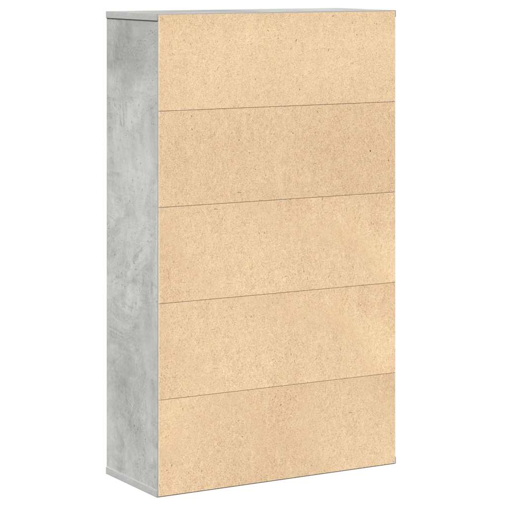 vidaXL Regał, szarość betonu, 60x24x101,5 cm, materiał drewnopochodny