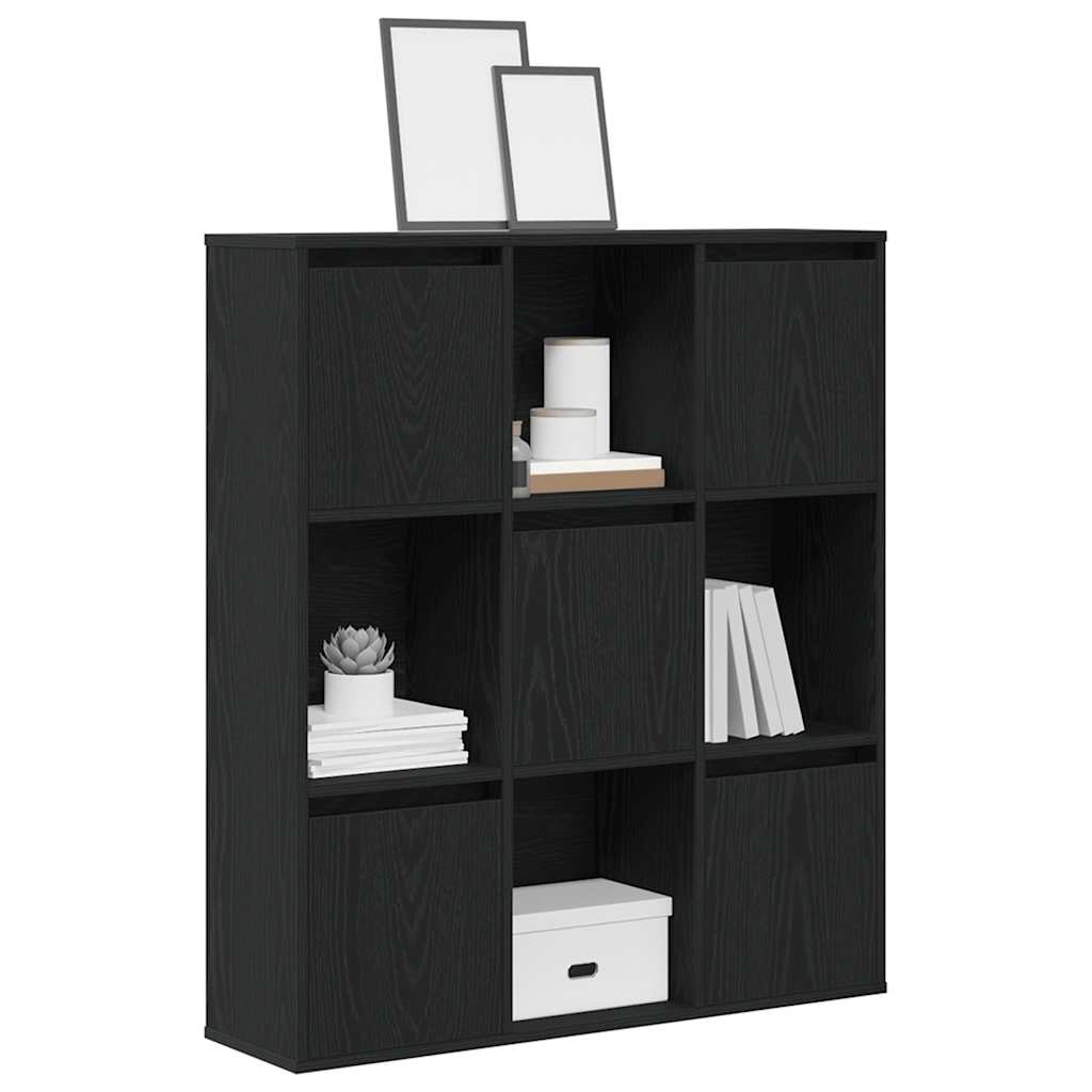 vidaXL Regał, czarny, 89x24x101,5 cm, materiał drewnopochodny