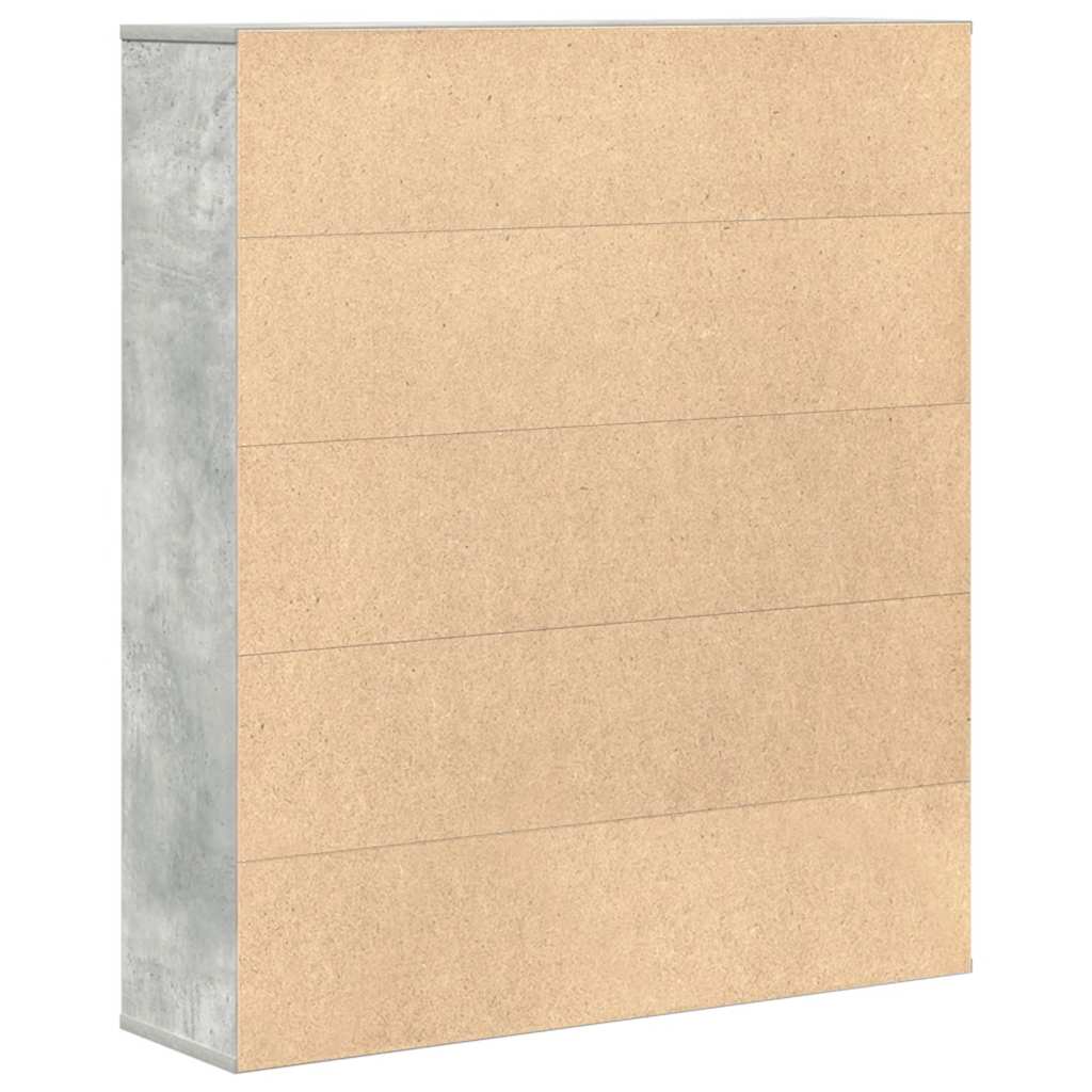vidaXL Regał, szarość betonu, 89x24x101,5 cm, materiał drewnopochodny