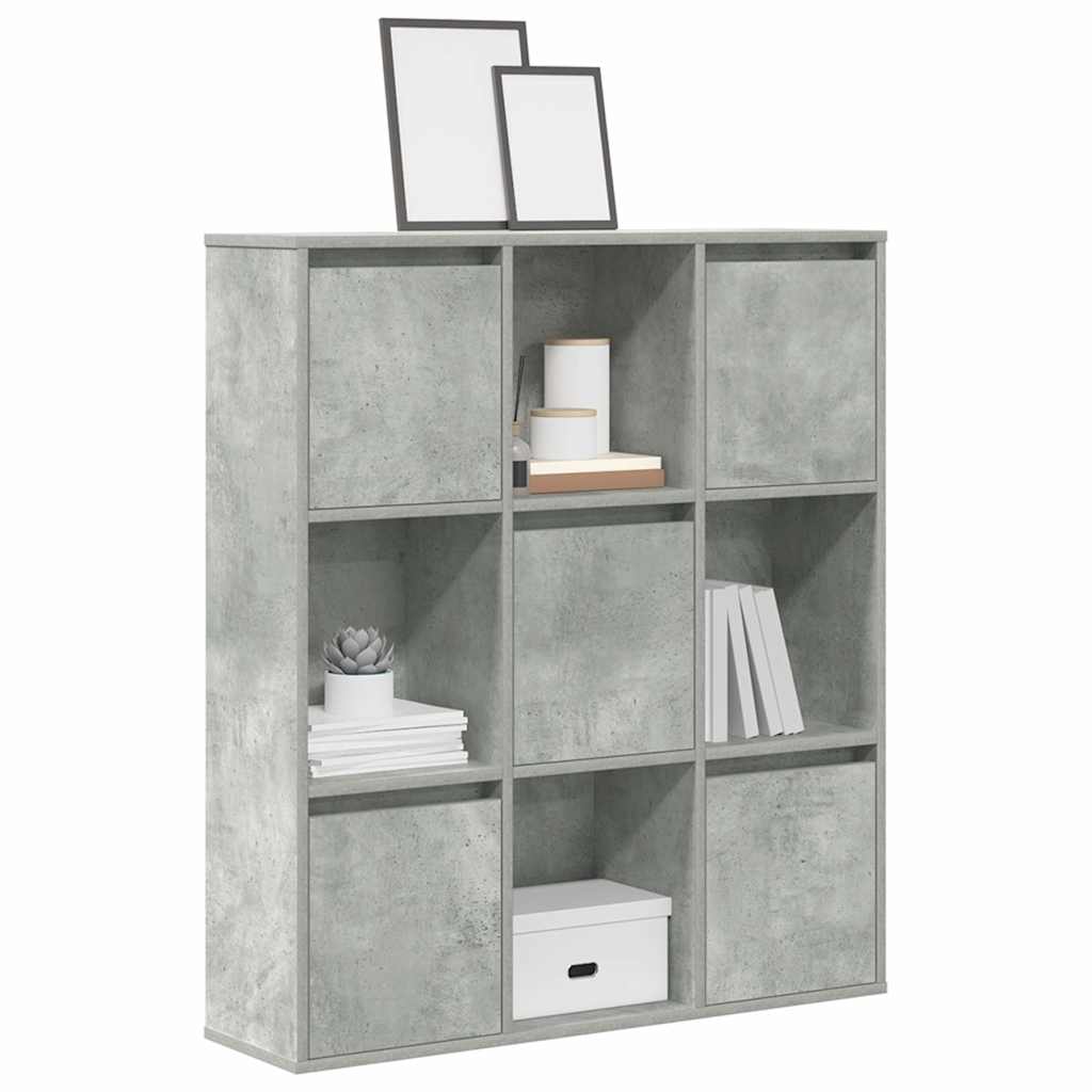vidaXL Regał, szarość betonu, 89x24x101,5 cm, materiał drewnopochodny