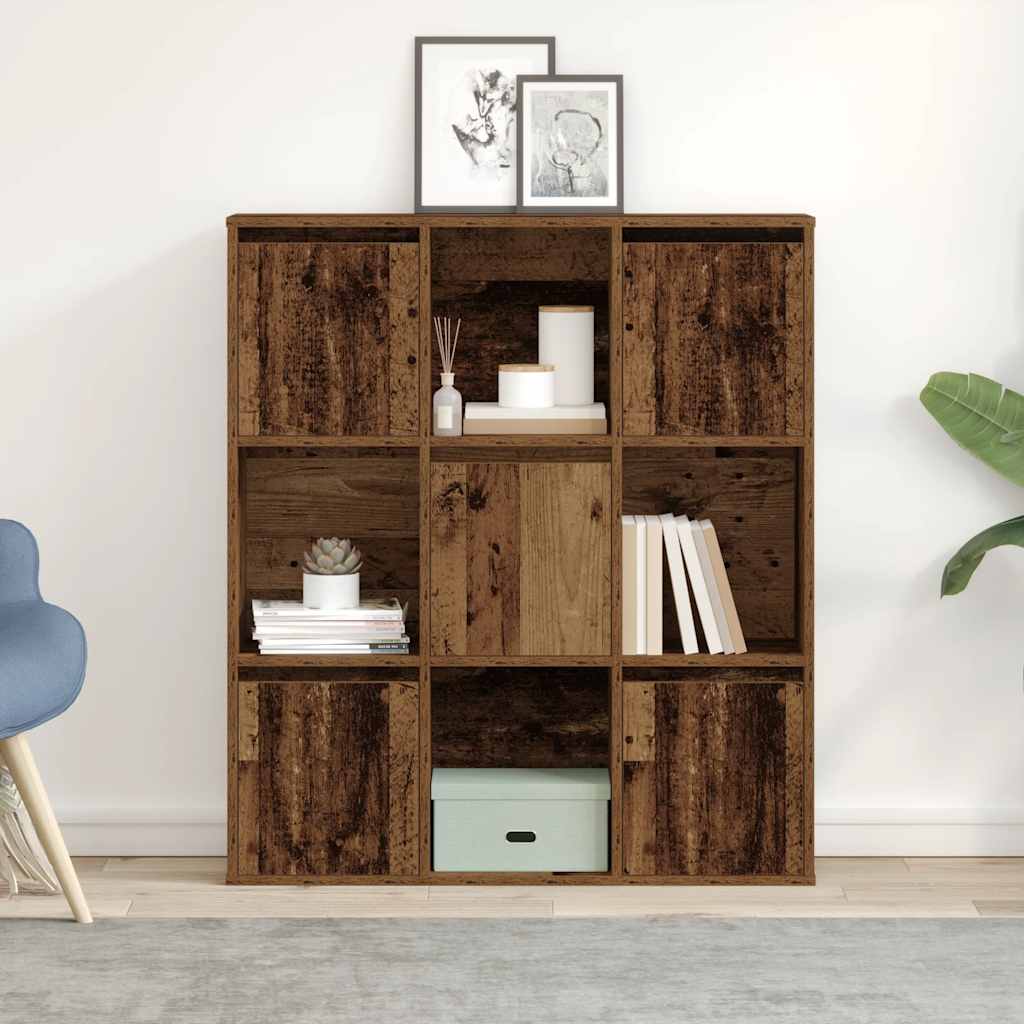 vidaXL Regał, stare drewno, 89x24x101,5 cm, materiał drewnopochodny