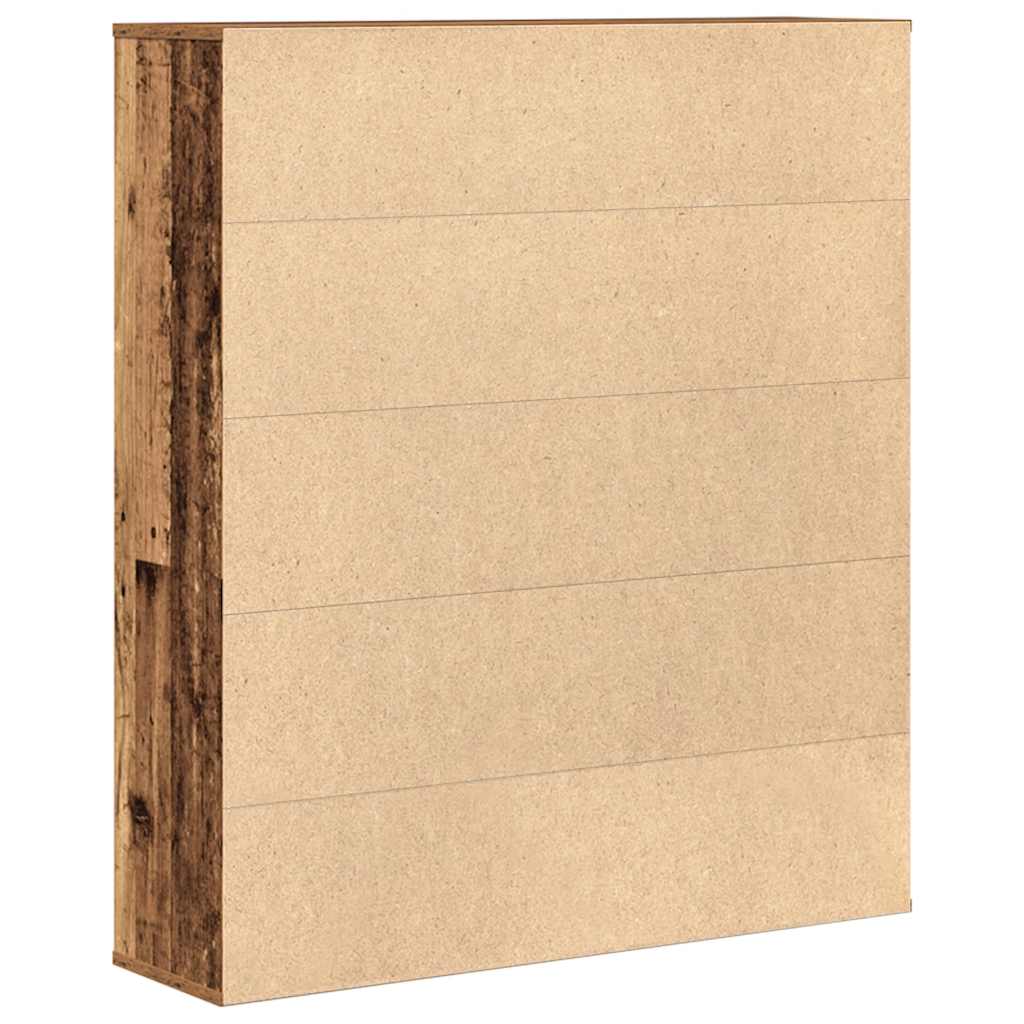 vidaXL Regał, stare drewno, 89x24x101,5 cm, materiał drewnopochodny