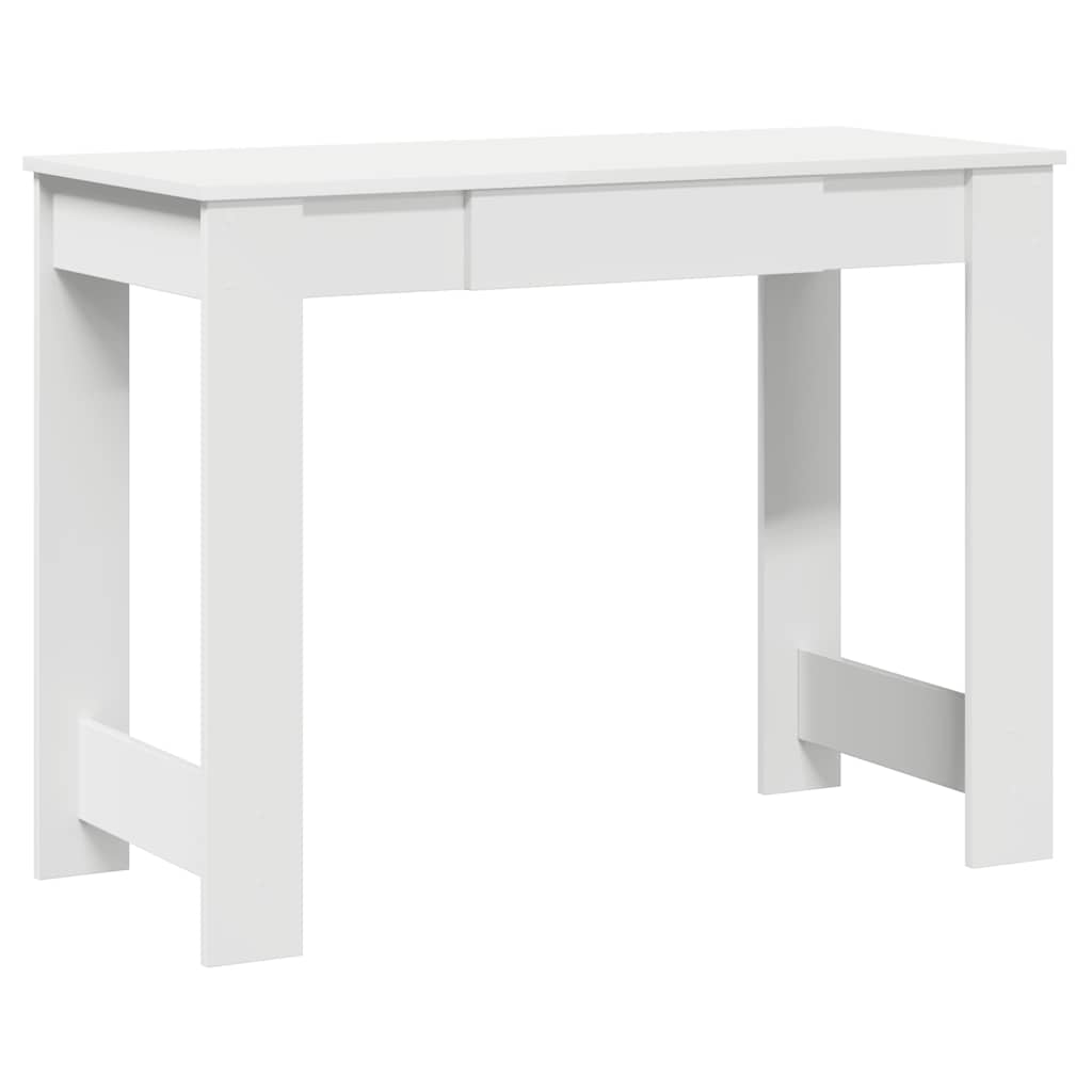 vidaXL Biurko, białe, 100x45x75 cm, materiał drewnopochodny