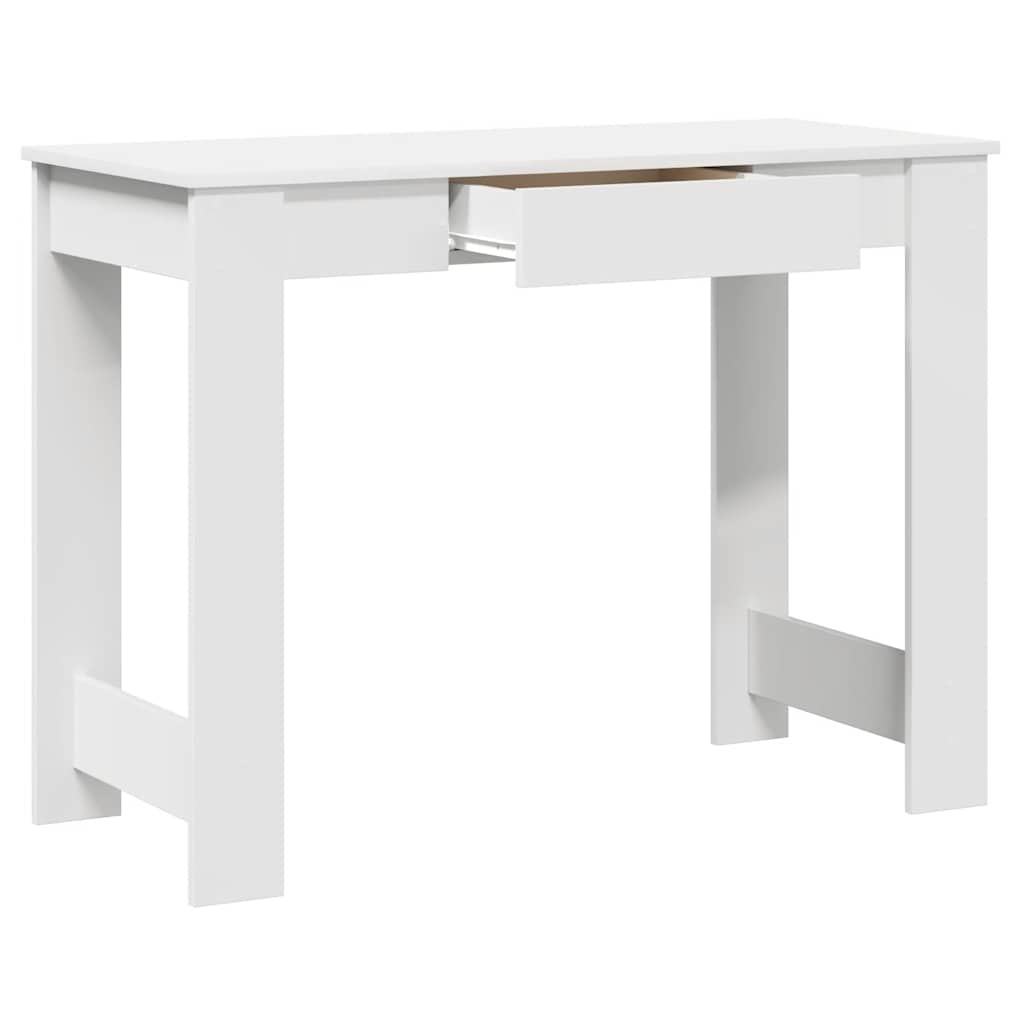vidaXL Biurko, białe, 100x45x75 cm, materiał drewnopochodny