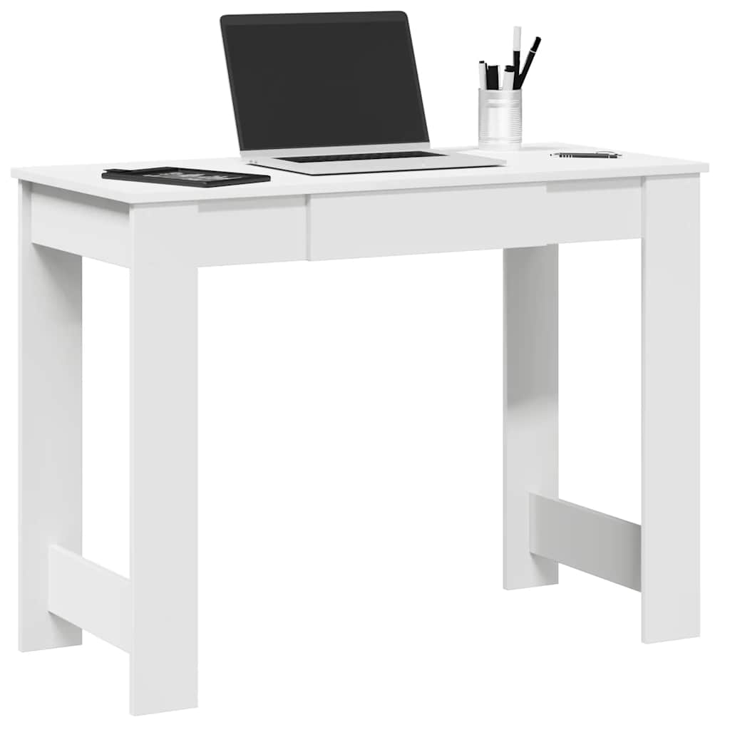 vidaXL Biurko, białe, 100x45x75 cm, materiał drewnopochodny