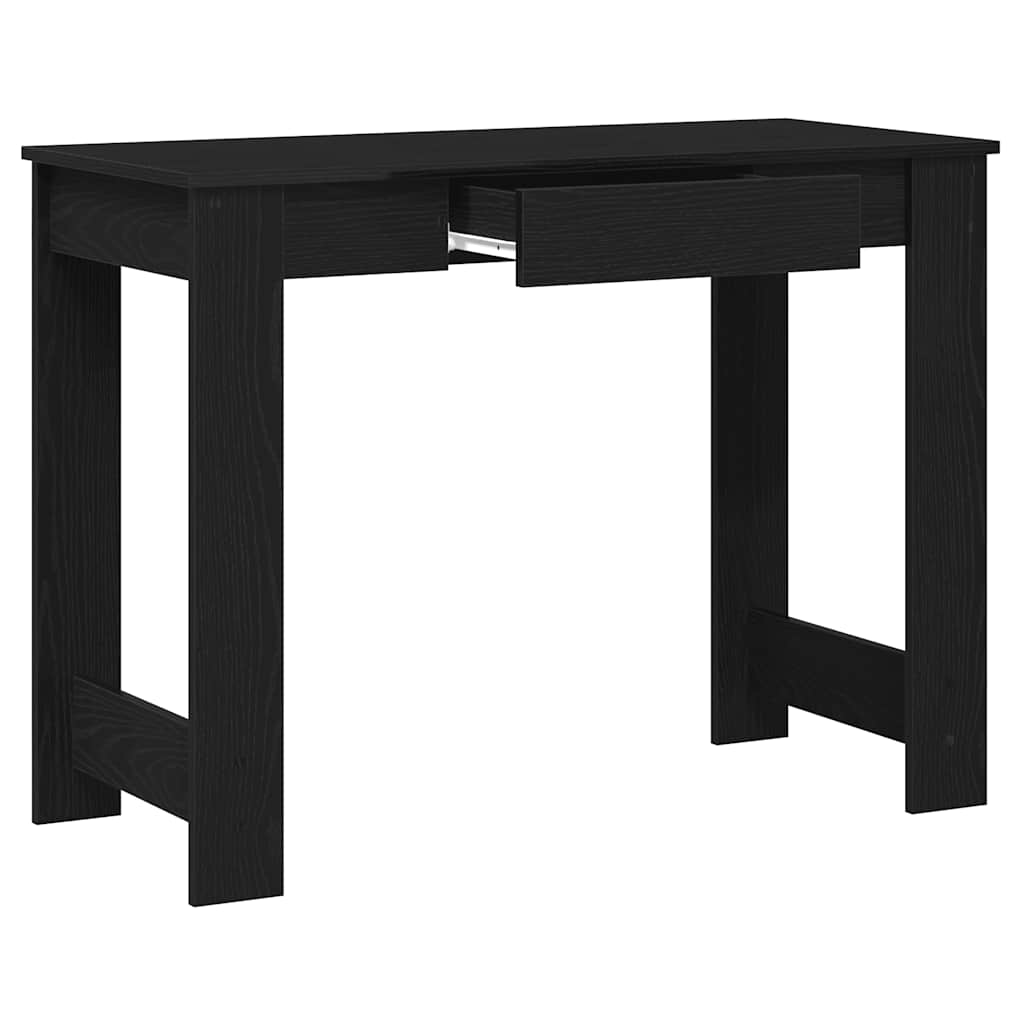 vidaXL Biurko, czarne, 100x45x75 cm, materiał drewnopochodny